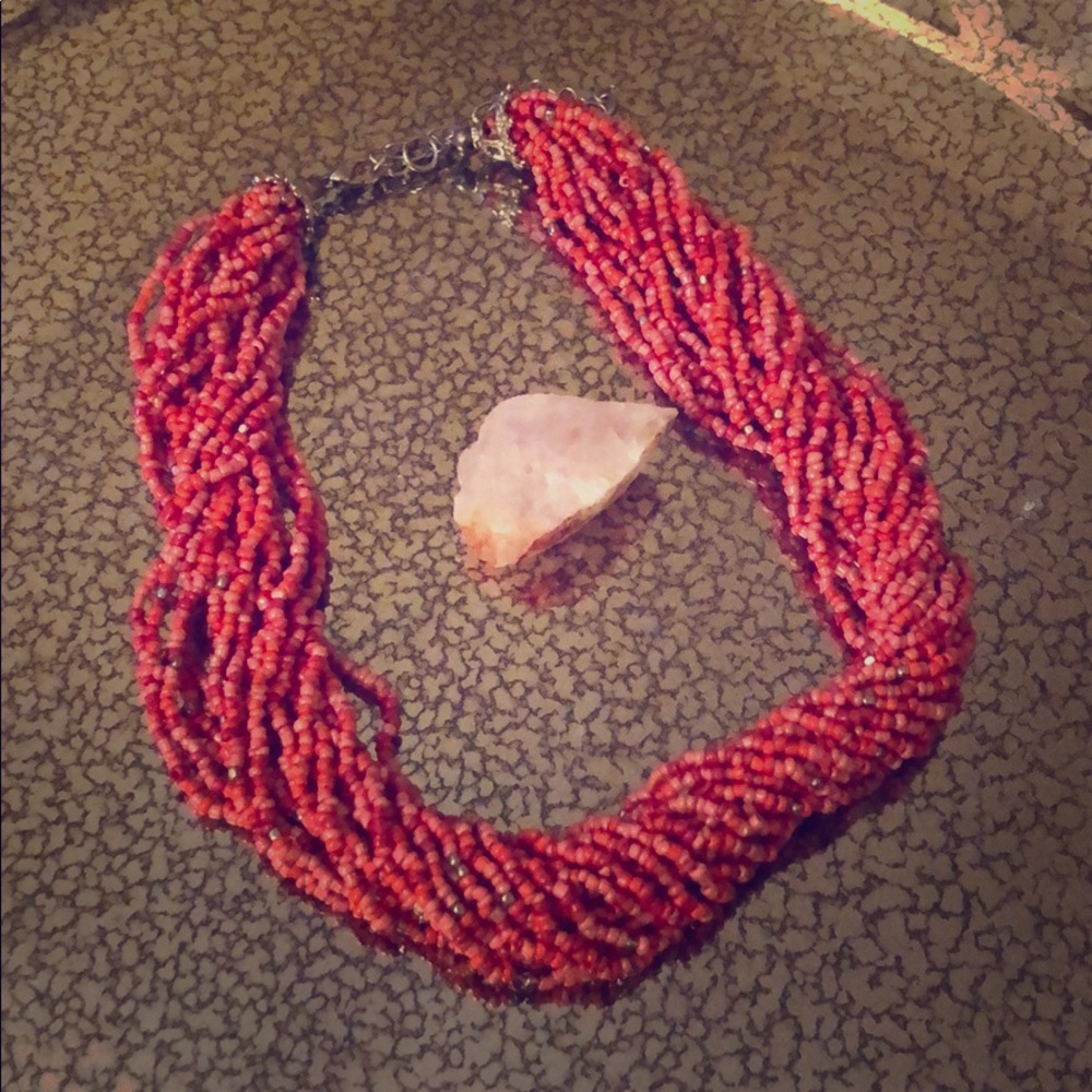 Coral statement necklace